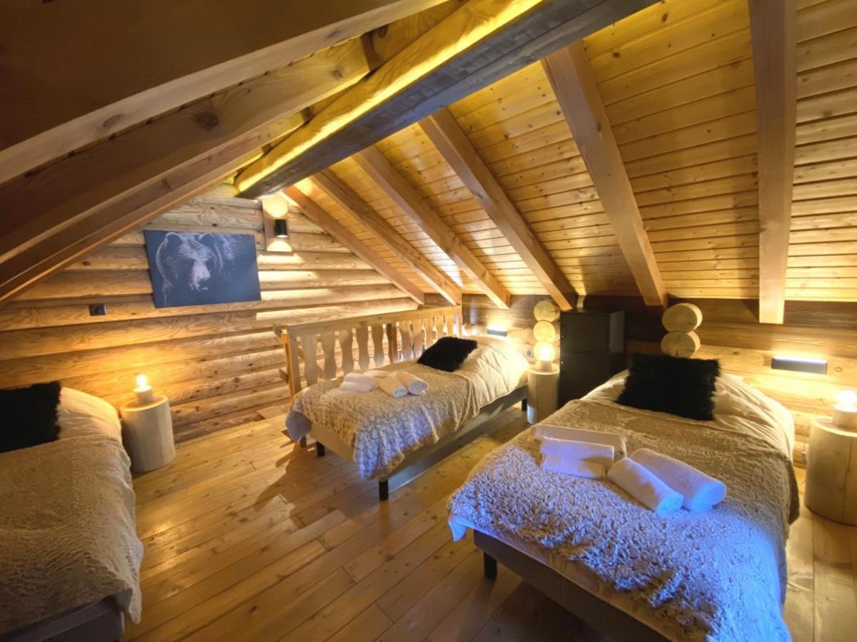 L'Ours Noir Chalet En Rondins La Bresse Eksteriør billede