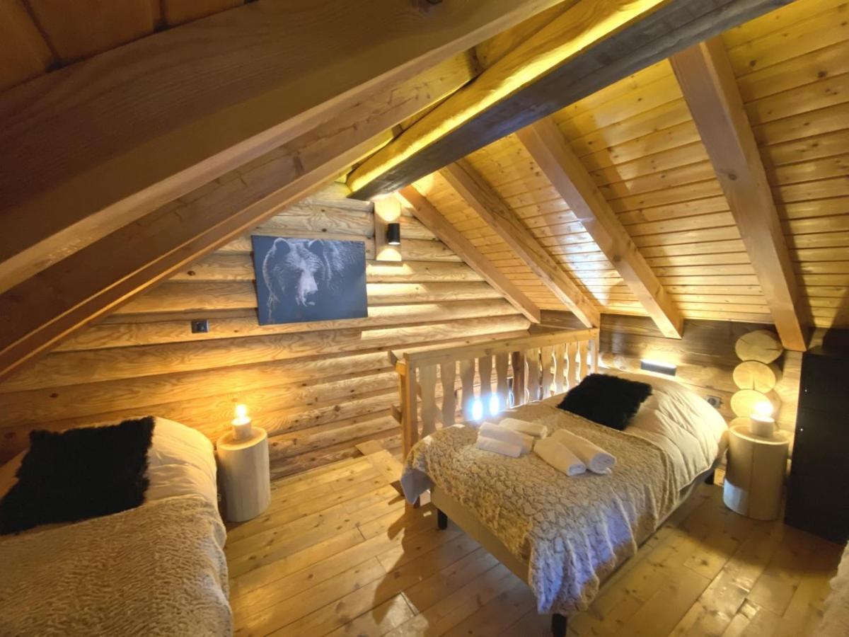 L'Ours Noir Chalet En Rondins La Bresse Eksteriør billede