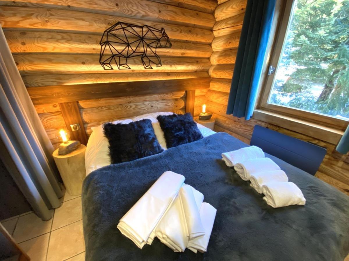 L'Ours Noir Chalet En Rondins La Bresse Eksteriør billede