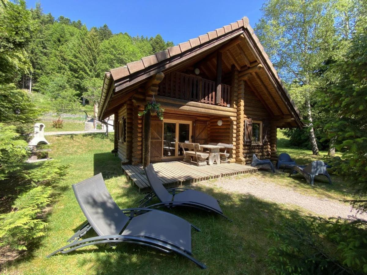 L'Ours Noir Chalet En Rondins La Bresse Eksteriør billede