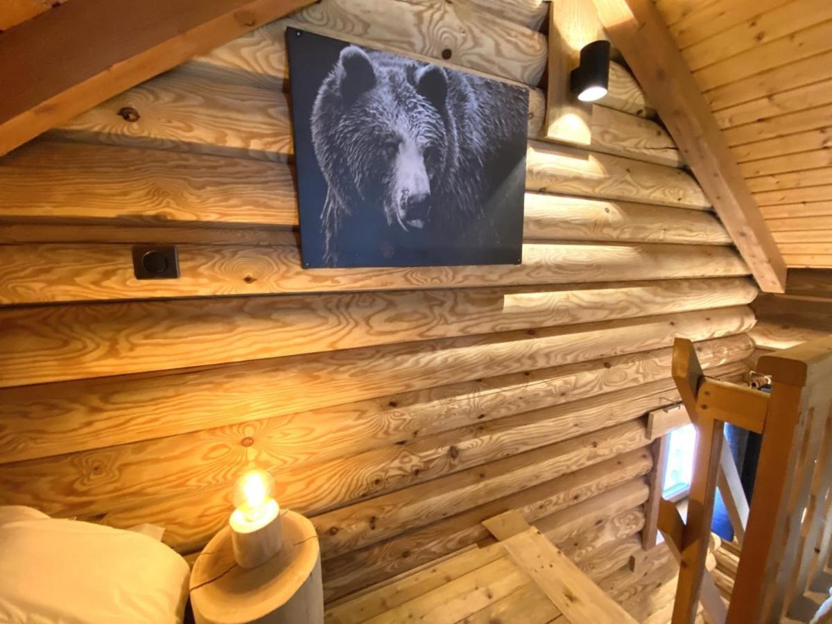 L'Ours Noir Chalet En Rondins La Bresse Eksteriør billede