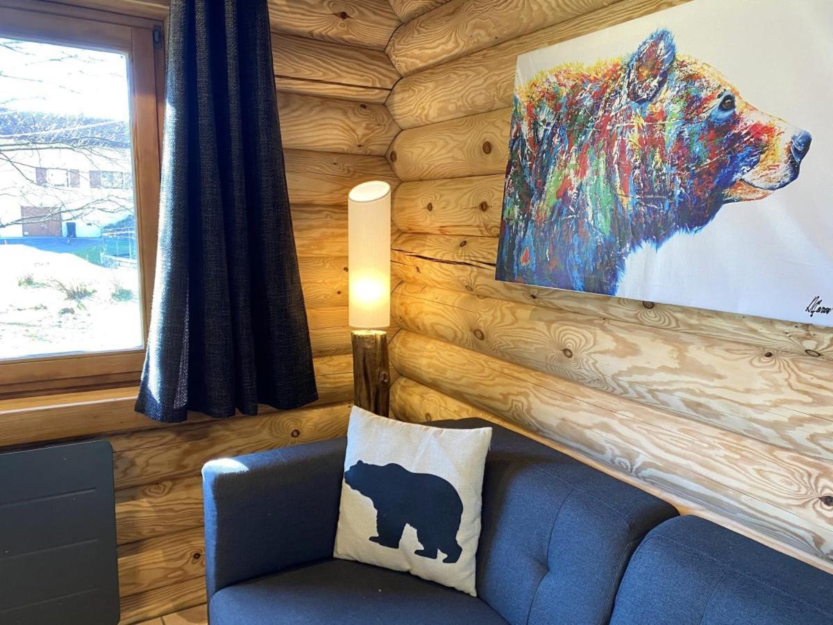 L'Ours Noir Chalet En Rondins La Bresse Eksteriør billede